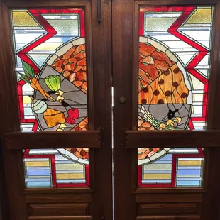 Beautiful stained glass doors!