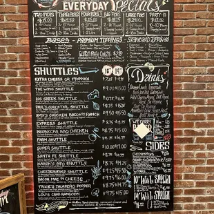 Updated pricing and menu 9.3.22