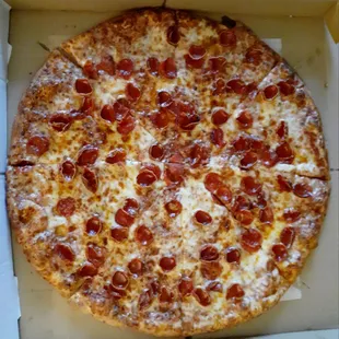 Large 18" pizza with one topping ($16)