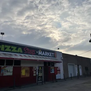 the front of the building