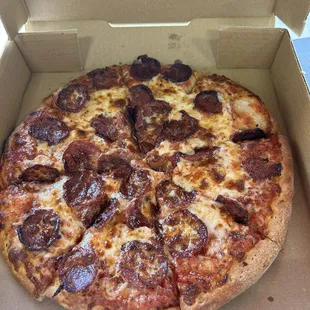Small pepperoni pizza. Pepperoni was very good