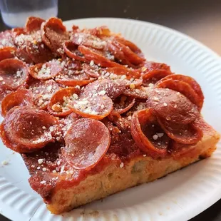 Pepperoni Square.  Crust was soggy and dense :(