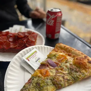 Special of the day pesto pizza
