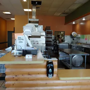 the kitchen of a restaurant