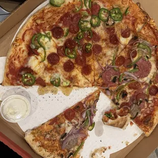 Hot Pepperoni and Supreme