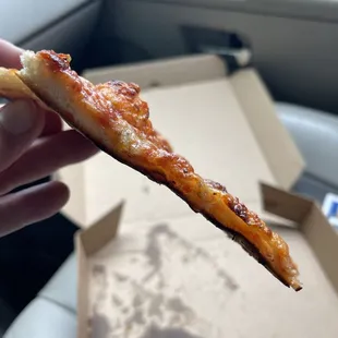 Some New Yourkers will get offended but pretty close to NY style here! Nice crust, have to fold it!