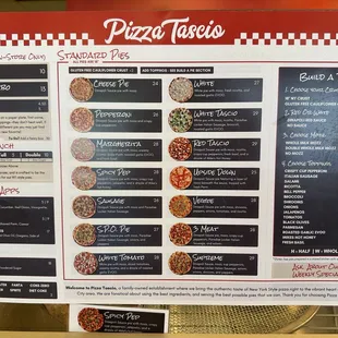 sushi and sashimi, menu