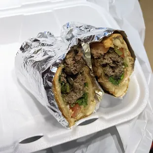 Cheese burger sub. Yes, apparently there's such a thing instead of just a cheese burger.