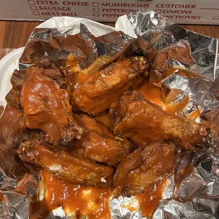 Wings after I grinded 4.. haha.. loved the crispy ends.