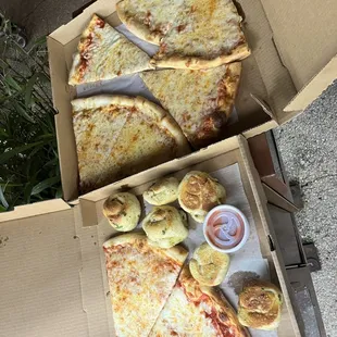 They won't sell a whole pie, but they will sell 8 slices and throw them into boxes...