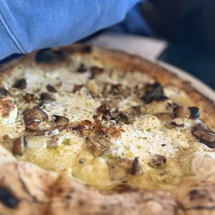 Funghi formaggi pizza