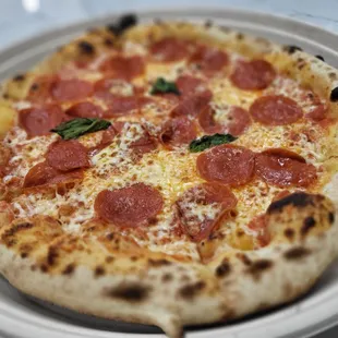 Margherita Pizza with Pepperoni.