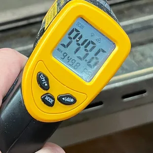Oven temperature