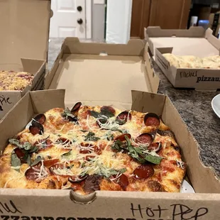 Hot Pepperoni Pizza! Super delicious has honey on it