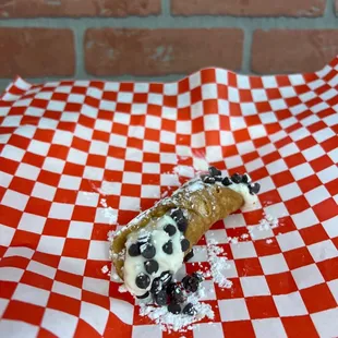 a red and white checkered table cloth