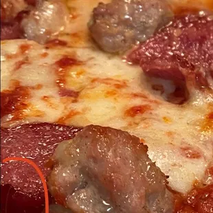 Hair in a pizza