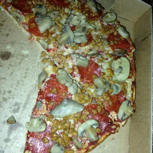 Canned toppings and cheap store brand tomato paste. Yuck
