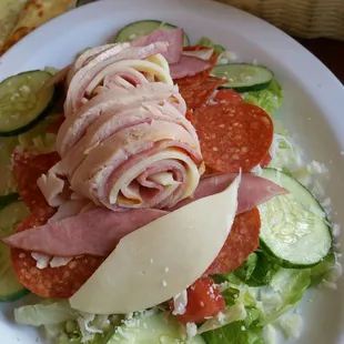 Antipasto salad has lots of meat!