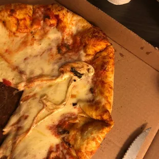 "Large" cheese pie from pizza warehouse. Only took an hour to make