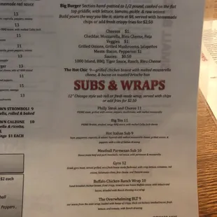 Menu as of 5/12