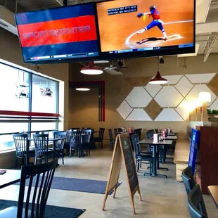 TV&apos;s can be seen from any seat