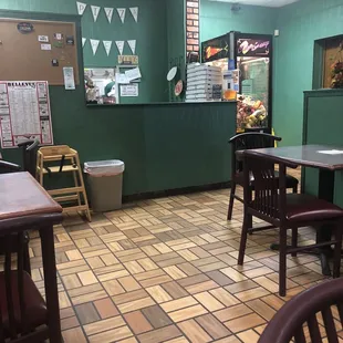 Not much sauce. Small but lobby open.