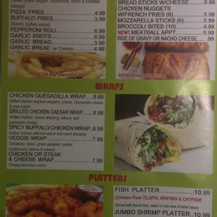 New menu