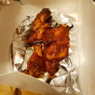 Wings with BBQ sauce