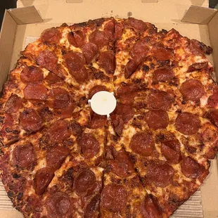 a pepperoni pizza