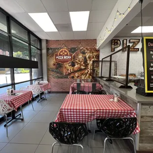 Part of the dining area. Other seats shown outside the picture.