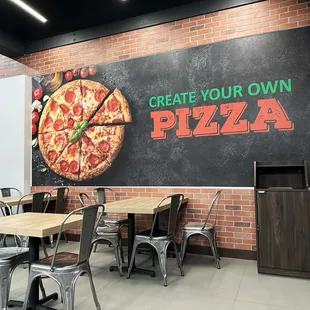 a restaurant with tables and chairs