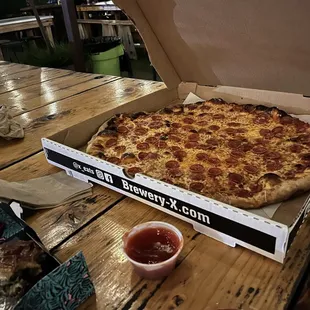 Pizza and piece of our smashed burger