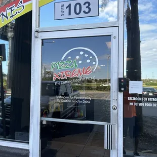 Entrance to extreme pizza