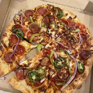 The pizza (I had already taken a bite lol)