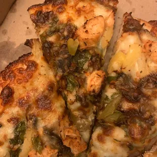 Burnt over cooked pizzas