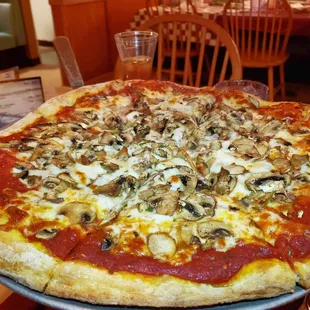 Mushroom pizza.
