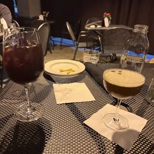 Sangria and espresso martini
