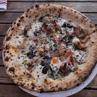 rapini housemade sausage pizza ~$22