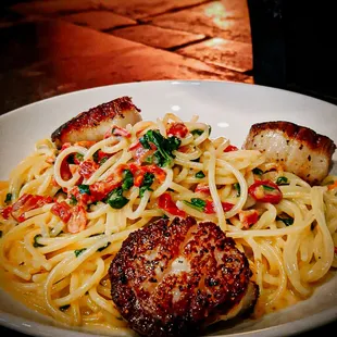 pasta &amp; scallops