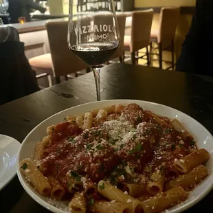 Meatballs with rigatoni