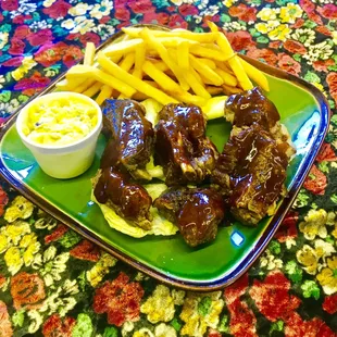 a plate of food on a table