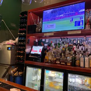 the bar