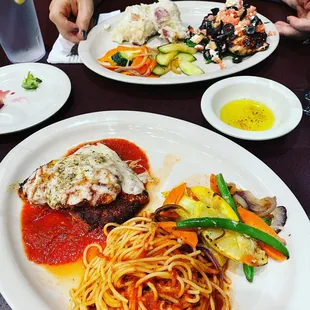 Chicken Parmesan and Greek Mediterranean Chicken