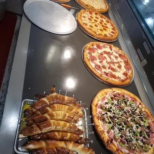 Pizza and bread stick