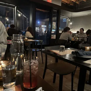 Inside. Small but gets the job done.