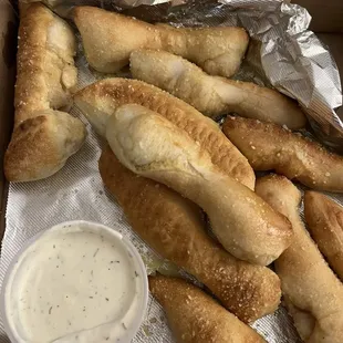 Great ranch! Soft and chewy bread sticks... yes please!!