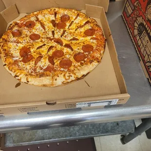 a pepperoni pizza