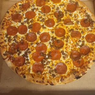 a pepperoni pizza