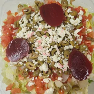 a salad in a plastic container