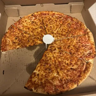 Dry cheese pizza